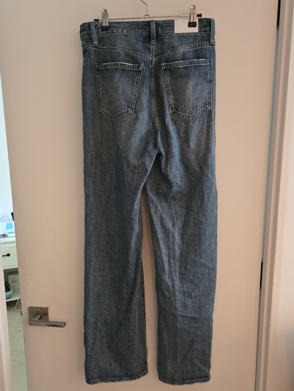 Pistola Bobbie Mid Rise Loose Straight Jeans 27 Marne Medium Blue Wash Denim - Picture 3 of 13
